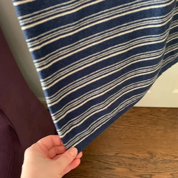 Wrap London Size 14 Dress Long Jumper Knitted Stripe Navy Maxi Nautical - Picture 5 of 8